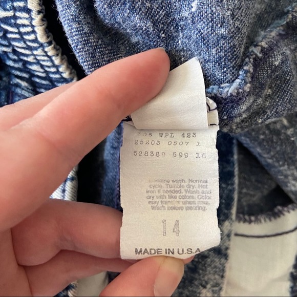 Vtg Levi’s Size 14 Acid Washed High Waisted Jeans - Picture 7 of 8
